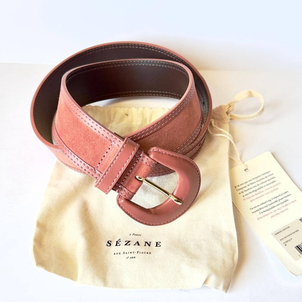 Sezane Rosewood Barbara Belt size 85 - Picture 6 of 7